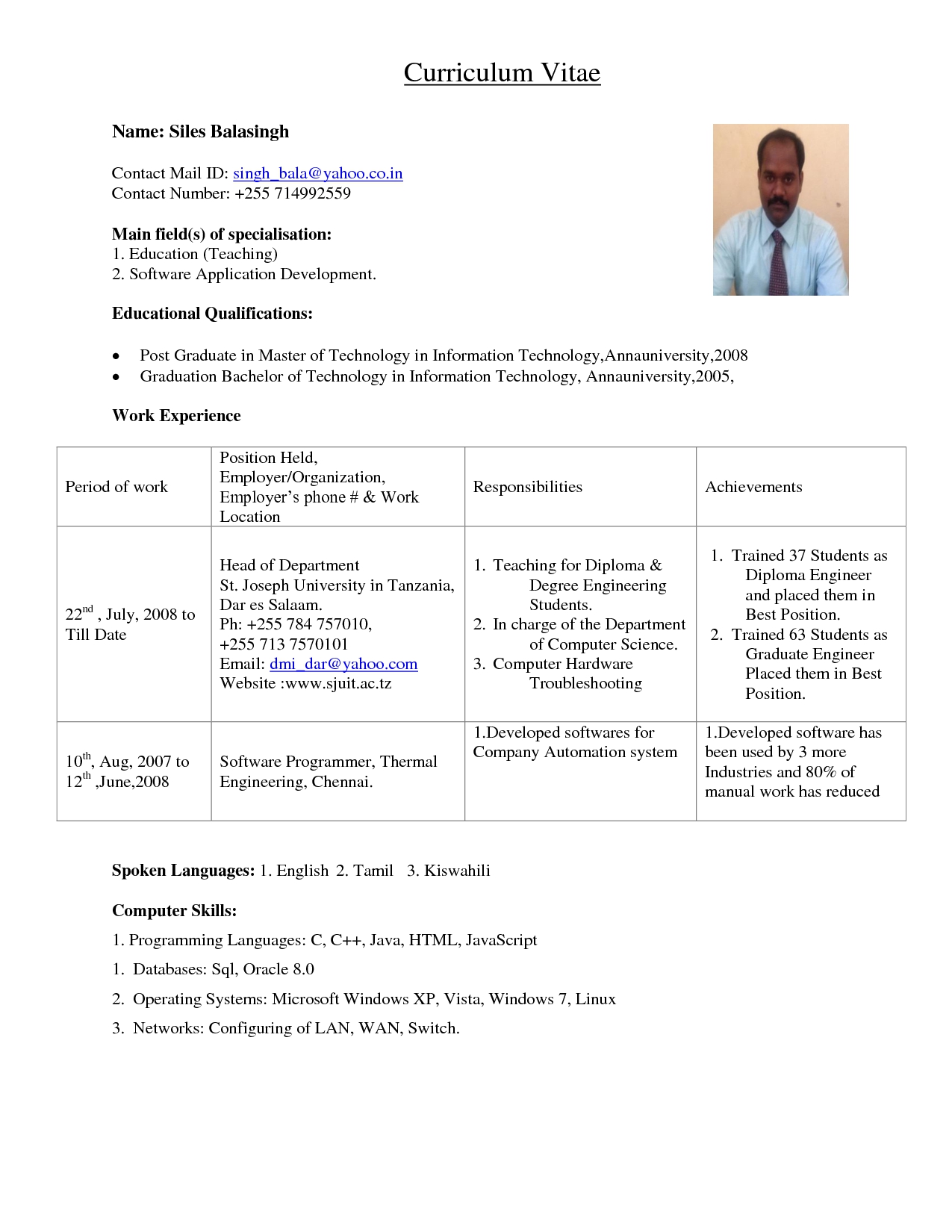 Engineering Lecturer Resume Sample Engineering Cover Letter