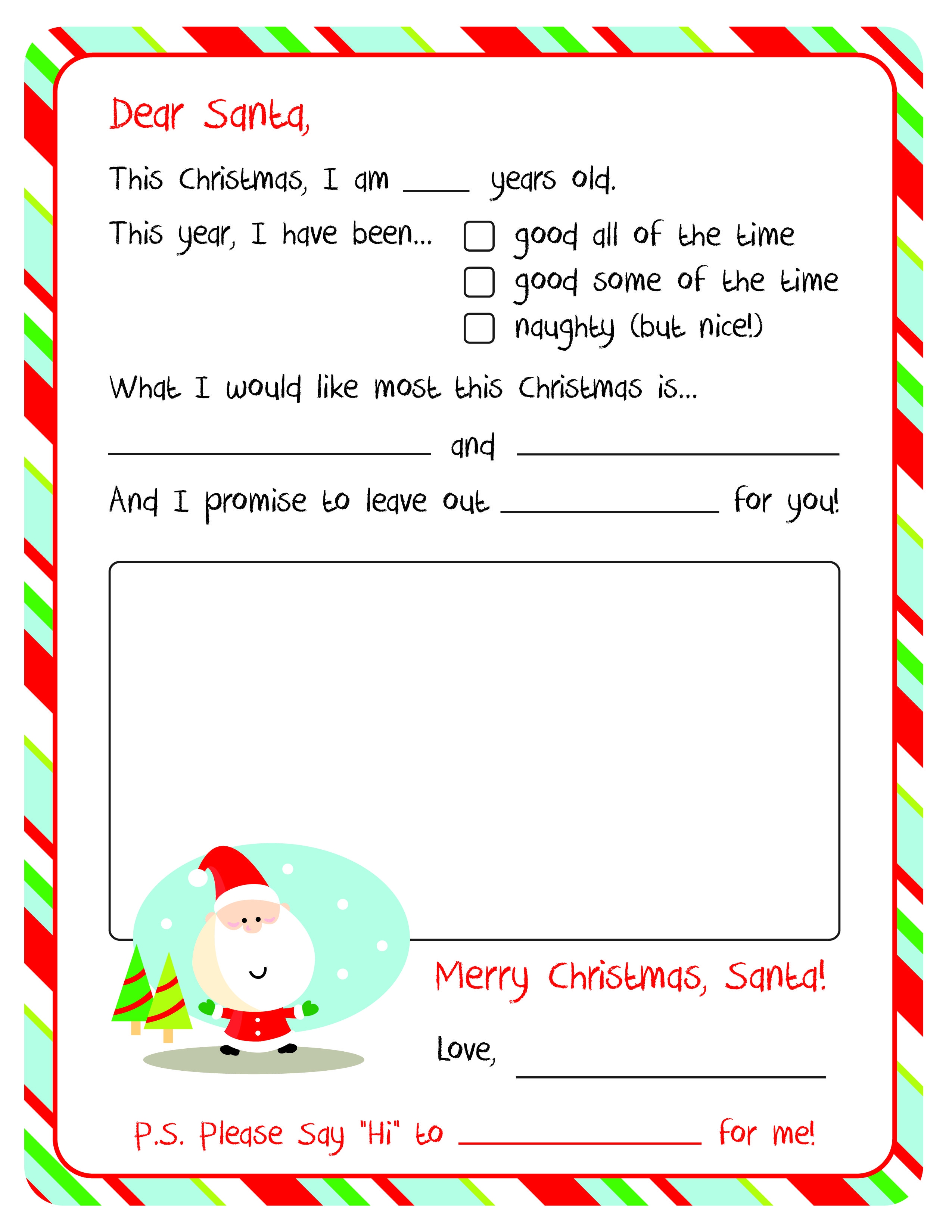Letter To Santa Free Printable Printable Letters Free Printable