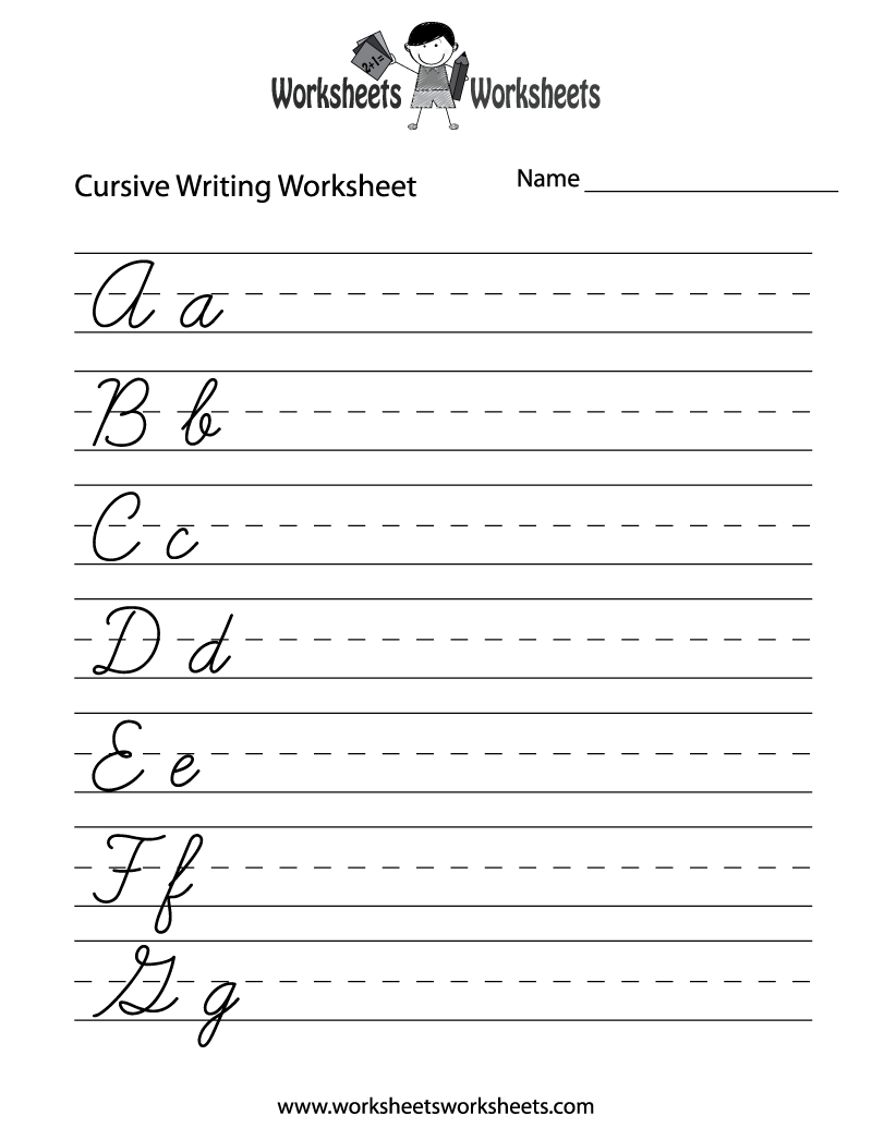 Cursive Letters Worksheets