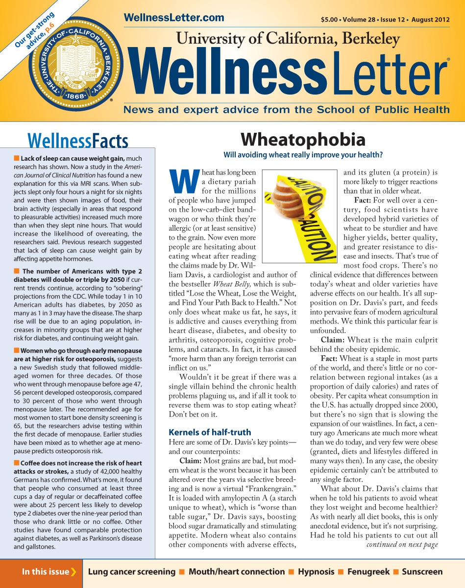 Berkeley Wellness Uc Berkeley Wellness Letter August 2012