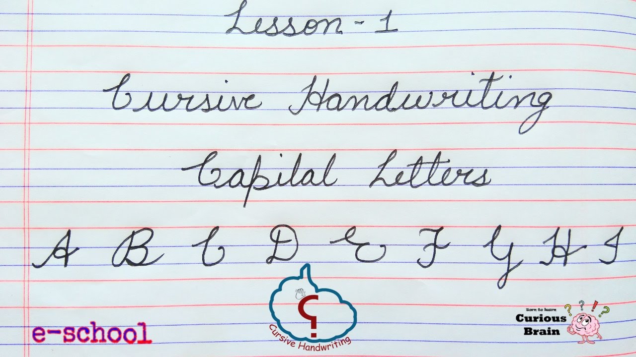 Cursive Handwriting Method For Capital Letters Lesson 1 Alphabets