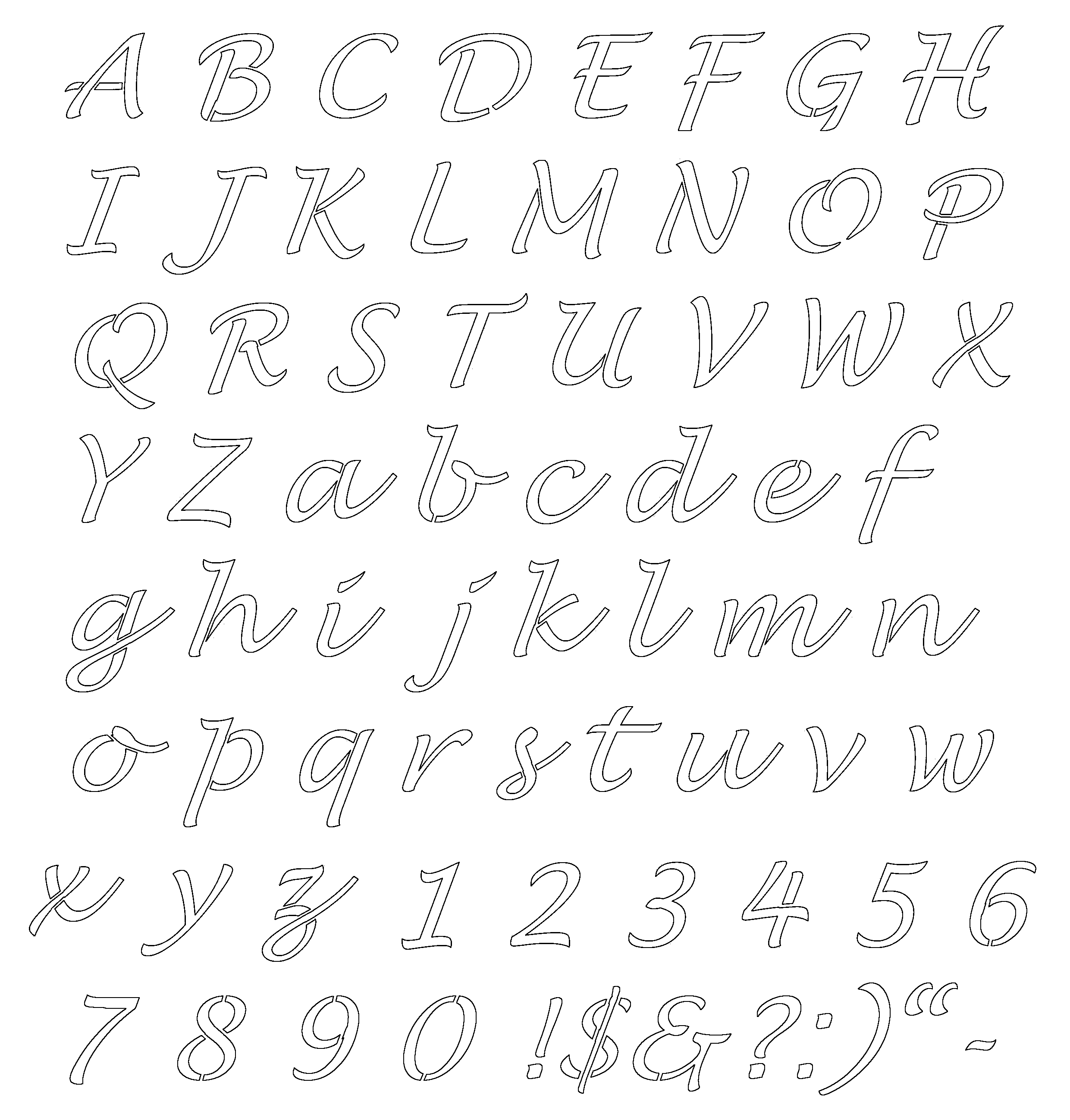Free Printable Letter Stencils Templates Home Style Pinterest
