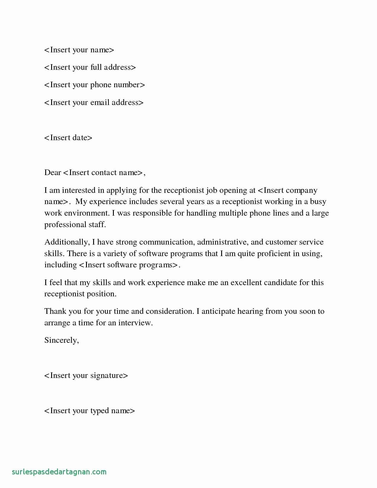 Cover Letters For Medical Receptionist Free Resume Templates