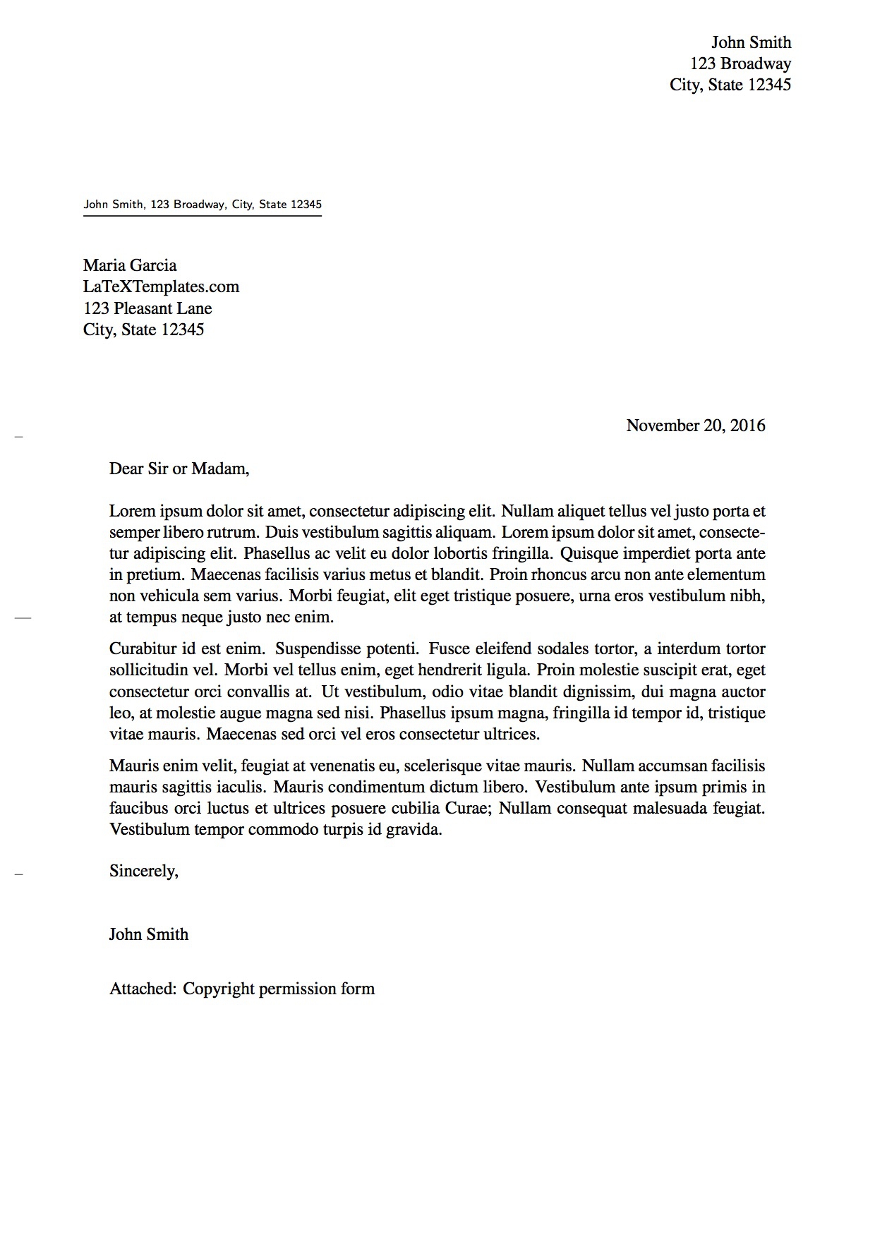Template Official Letter