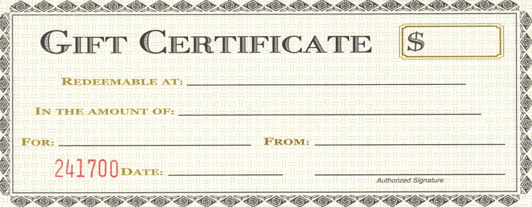 Fancy Gift Certificate Template