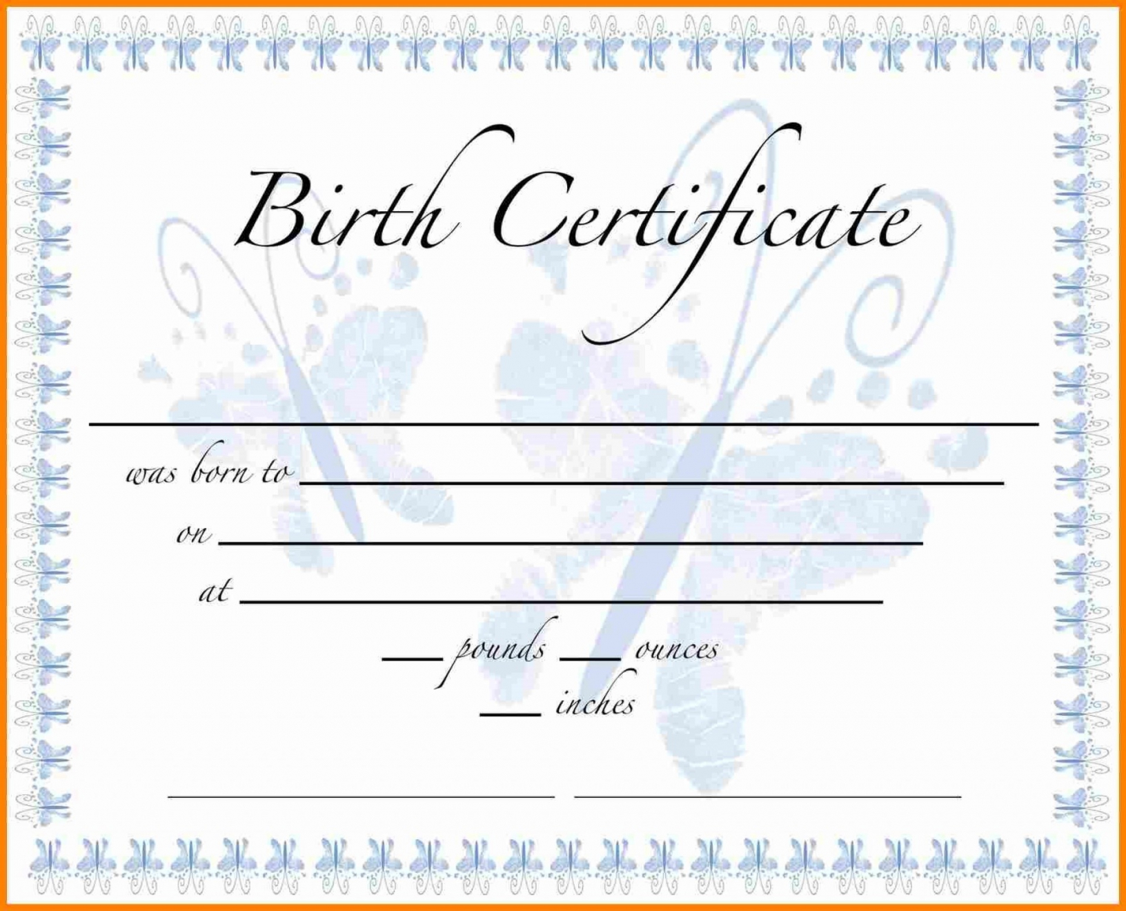 Birth Certificate Template Google Docs