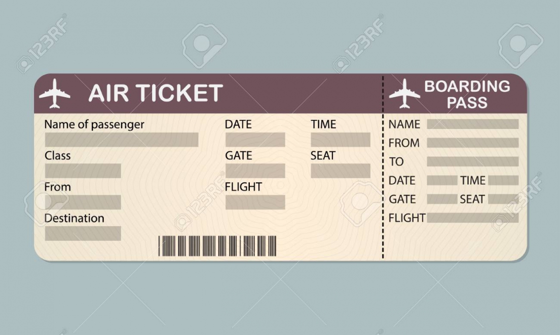 Airline Boarding Pass Template Free