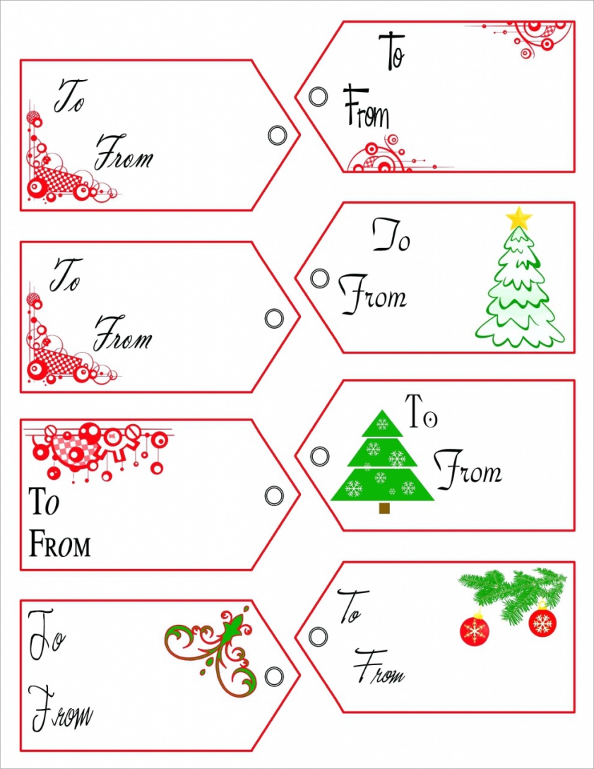 Microsoft Office Gift Tag Template
