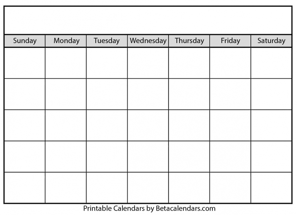 Blank Calendar Pdf