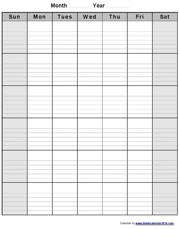 Printable Calendars With Lines