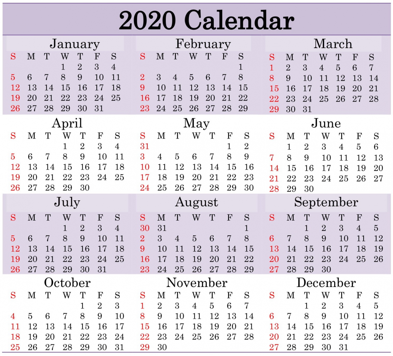 2020 Julian Calendar Pdf