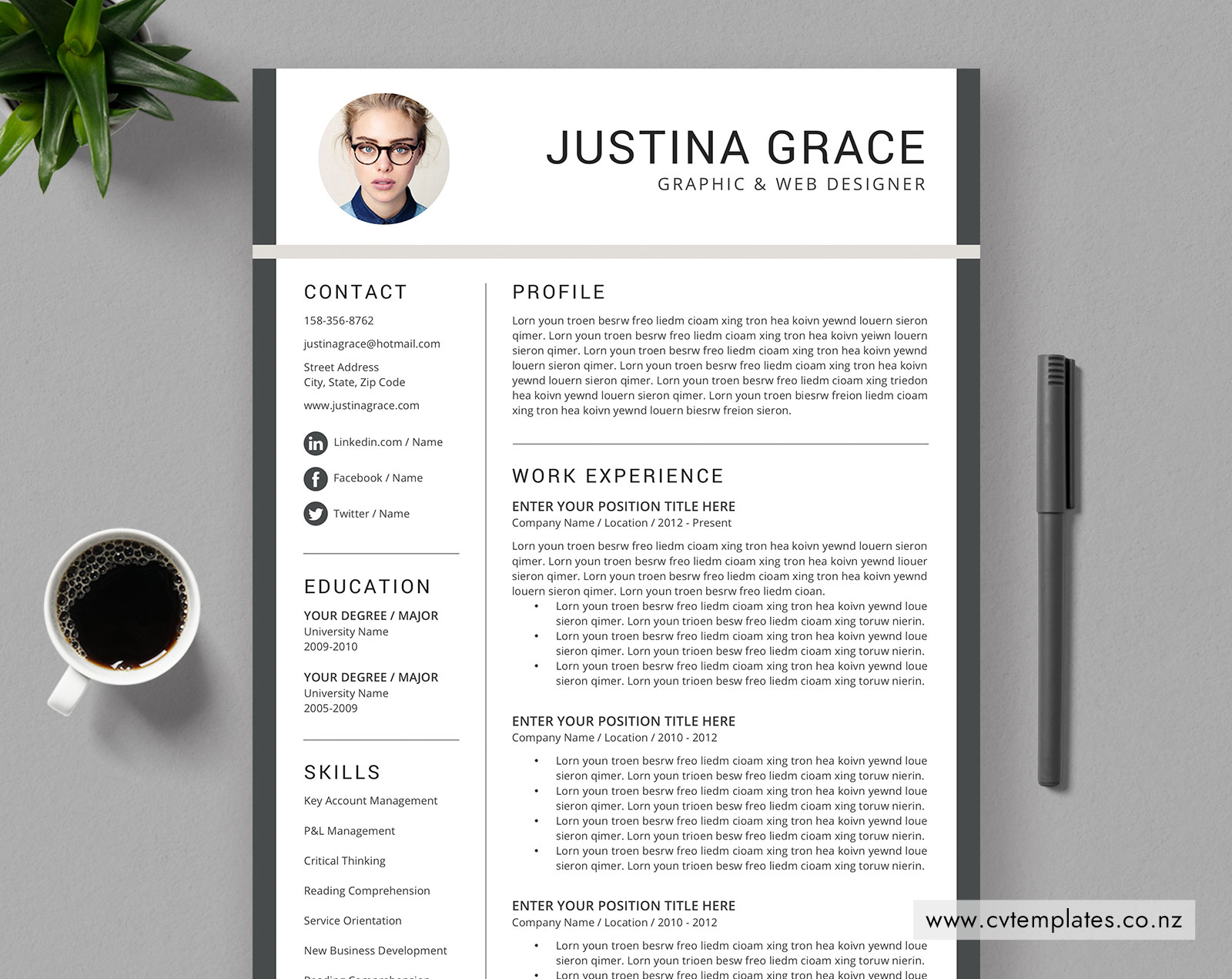 new zealand resume format free download