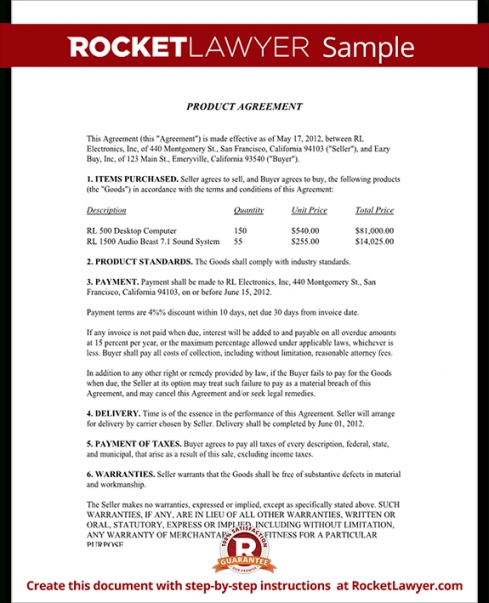 Rocket Lawyer Purchase Agreement